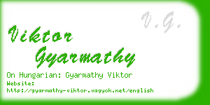 viktor gyarmathy business card